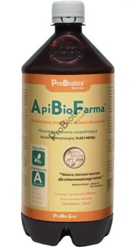 ApiBioFarma - mikrobiologiczny preparat dla pszczół - butelka 1 L